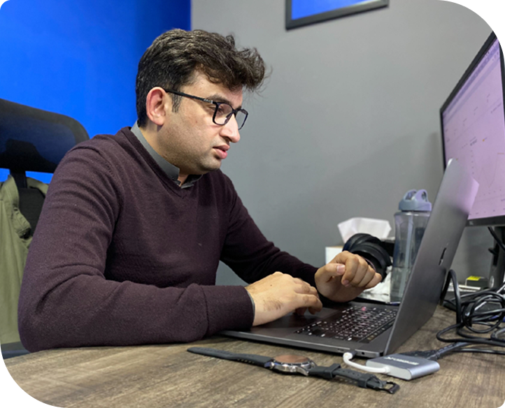 Team member at desk
